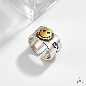 Smile Face Ring Aesthetic Eboy Egirl Y2K
